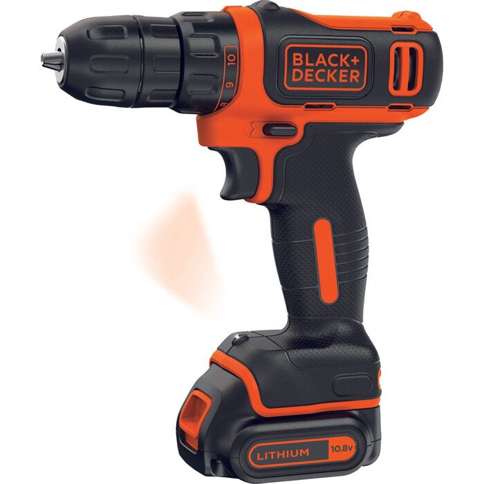 Black Decker BDCDD12BAFC-QW 10.8V 1.5Ah Li-Ion Şarjlı Matkap Vidalama,Taşıma Çantası,100 Parça Aks. Seti - Thumbnail