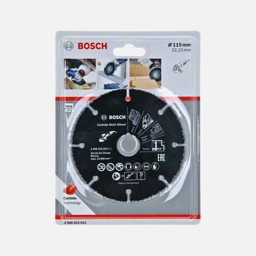 Bosch - Bosch Carbide Multiwheel, Taşlama Makineleri İle Ahşap Ve Plastiği Güvenli Kesme Bıçağı 115Mm