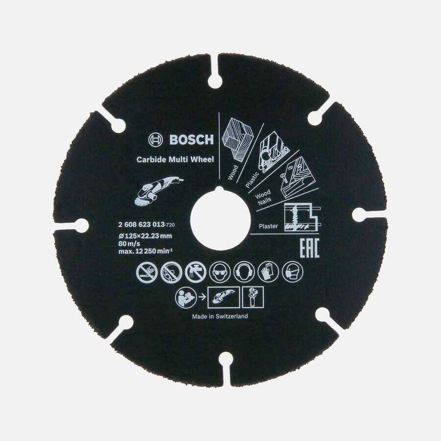 Bosch Carbide Multiwheel Taşlama Makineleri İle Ahşap Ve Plastiği Güvenli Kesme Bıçağı 125Mm