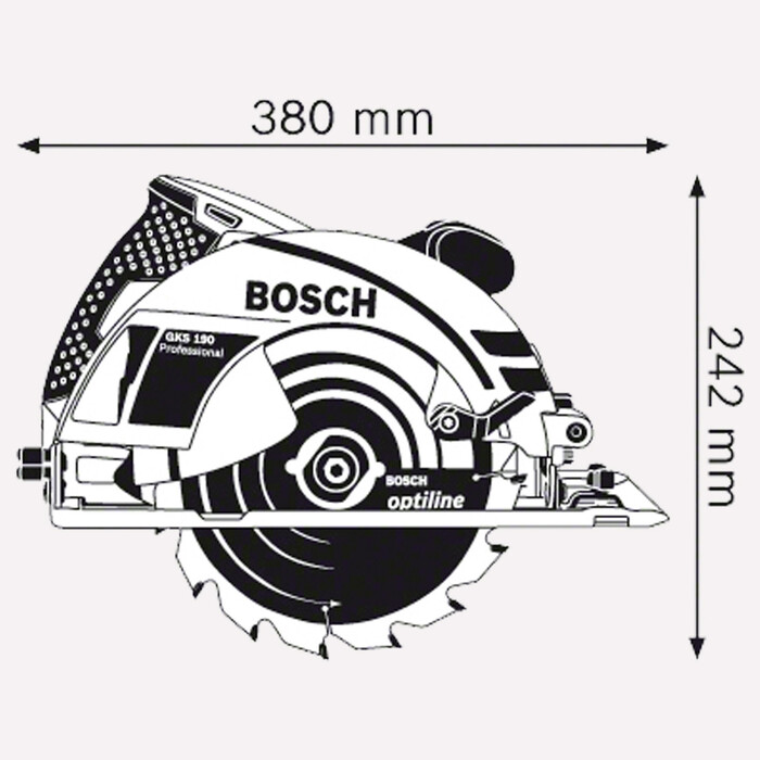 Bosch GKS 190 Profesyonel 1400 Watt 184 mm Elektrikli Daire Testere / Sunta Kesme Makinası - Thumbnail