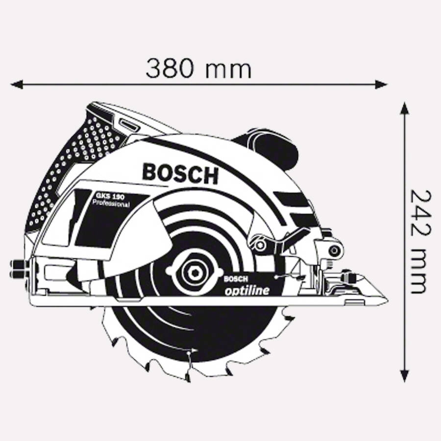 Bosch GKS 190 Profesyonel 1400 Watt 184 mm Elektrikli Daire Testere / Sunta Kesme Makinası