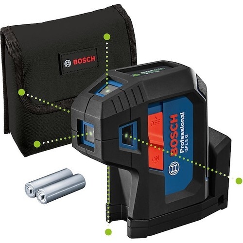 Bosch - Bosch GPL 5 G Profesyonel Kompakt 5 Nokta Yeşil Lazer