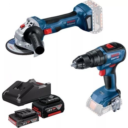 Bosch - Bosch Gsb 18V-50 Darbeli Delme/vidalama + Gws 180-LI Taşlama Makinesi 18V