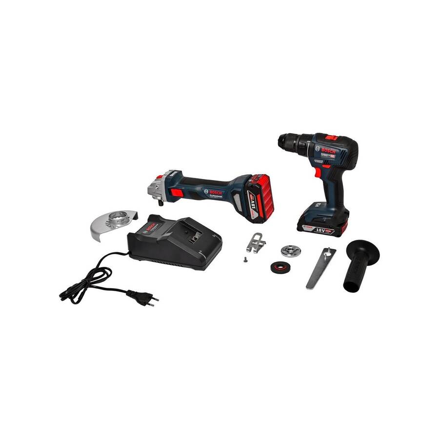 Bosch Gsb 18V-50 Darbeli Delme/vidalama + Gws 180-LI Taşlama Makinesi 18V