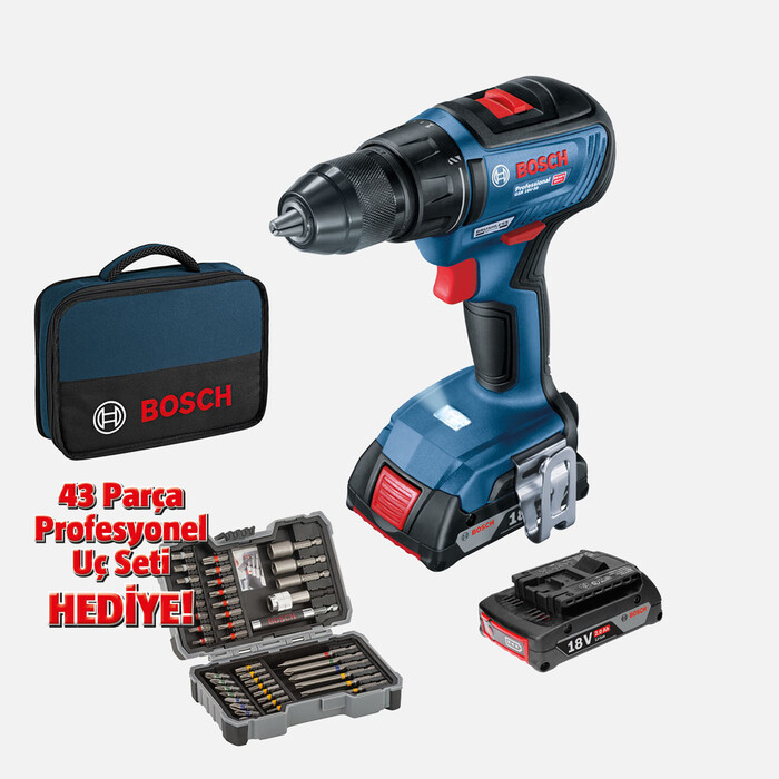 Bosch - Bosch GSR 18V-50 Profesyonel Akülü Vidalama