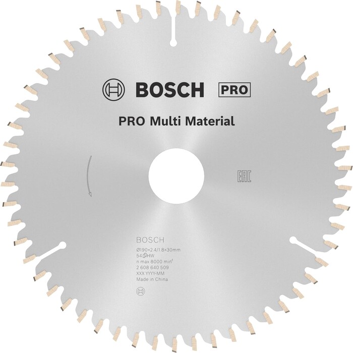 Bosch Professional Accessories - Standard For Serisi Çoklu Malzeme için Daire Testere Bıçağı 190 * 30 mm 54 Diş - Thumbnail