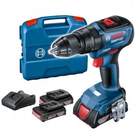 Bosch - Bosch Profesyonel GSB-18V-50 18V 2 Ah Li-ion Darbeli 3 Akülü Vidalama