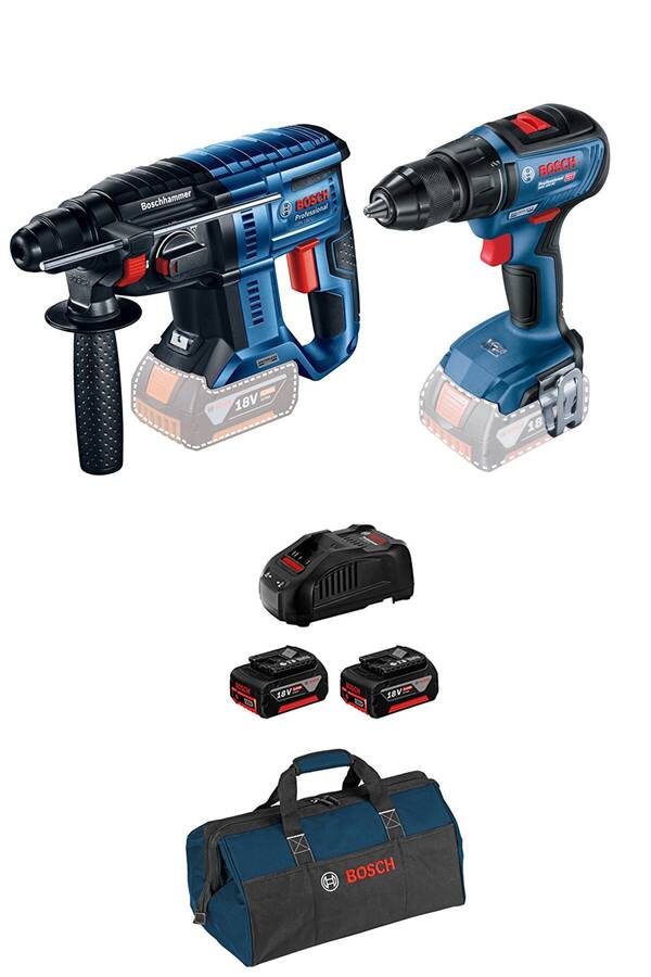 Bosch Promix Gbh 180-li Solo+gsr 18v-50li Solo+başlangıç Seti+ Çanta