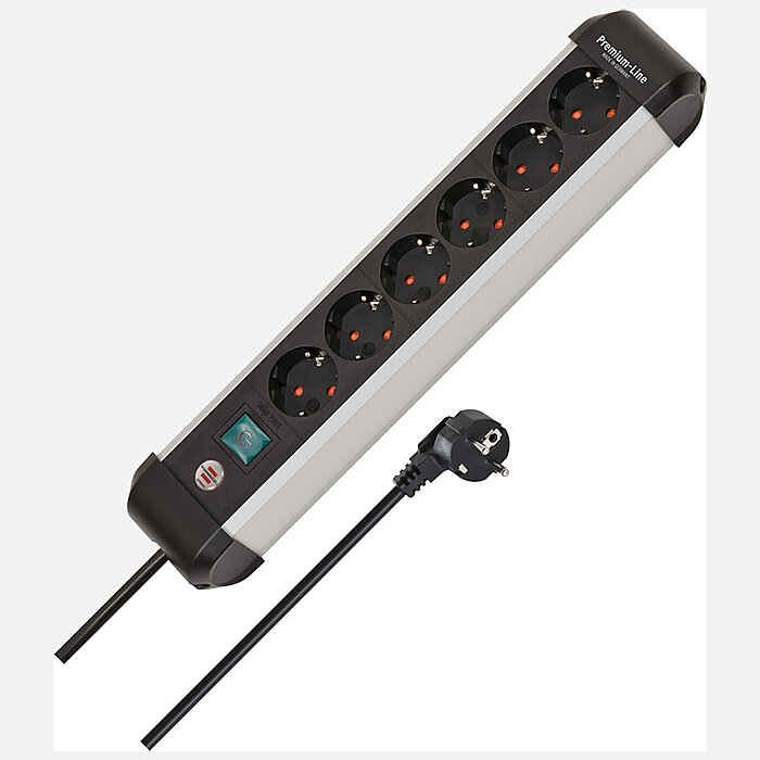 Brennenstuhl Premium Line 6'lı Anahtarlı Priz 3m - 3