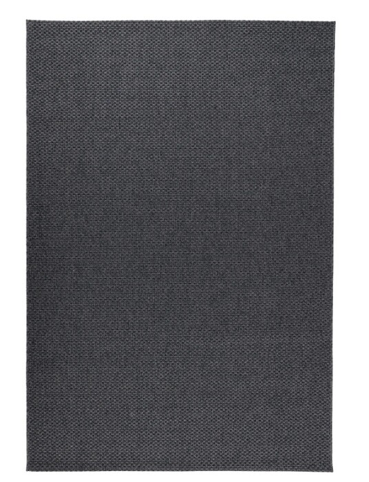 İkea - Büyük halı, koyu gri, 200x300 cm, dikdörtgen, düz dokuma, iç-dış mekan