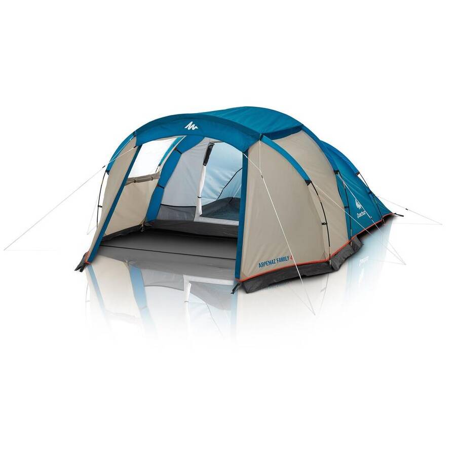 Direkli Kamp Çadırı 1 Odalı 4 Kişilik Mavi Beyaz - Arpenaz 4