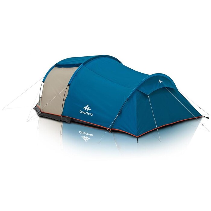 Direkli Kamp Çadırı 1 Odalı 4 Kişilik Mavi Beyaz - Arpenaz 4 - Thumbnail