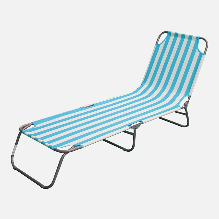 Sunfun - Katlanır Sezlong Beyaz Mavi