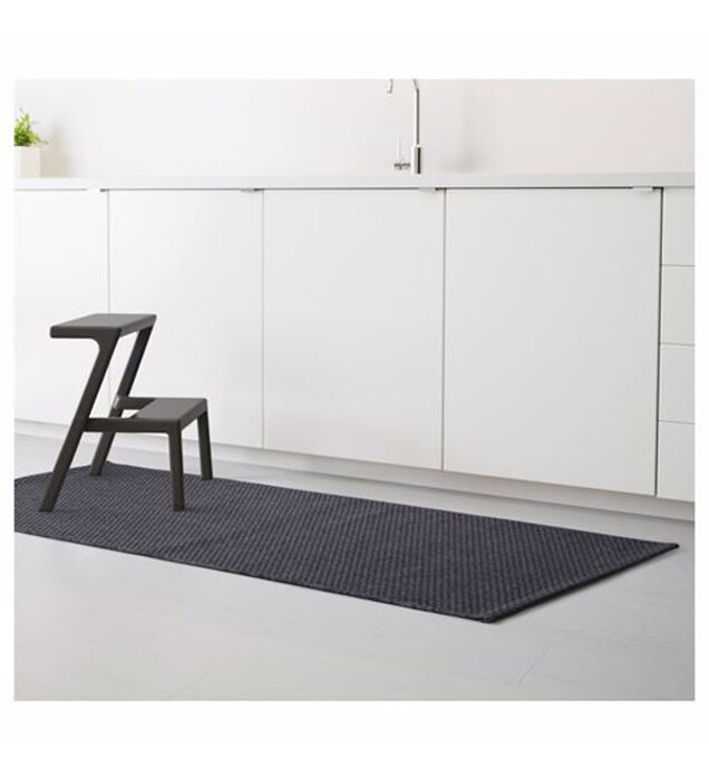 İkea - Koyu Gri 80x300 cm Halı IKEA Halı İç-Dış Mekan Modern