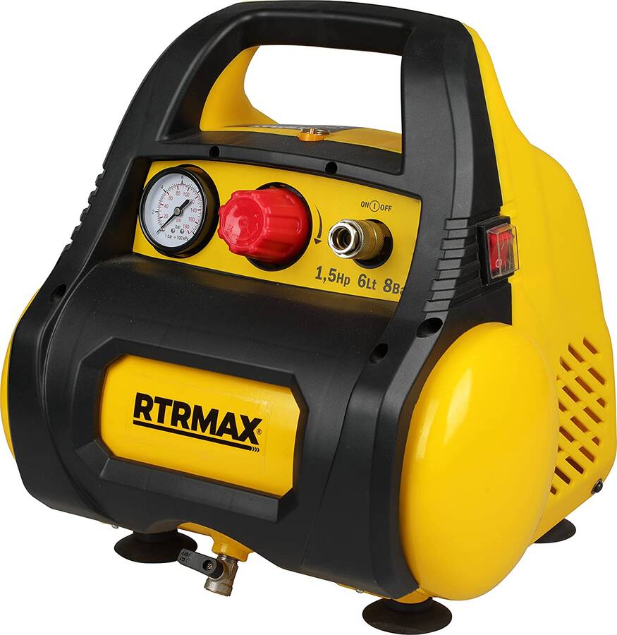 RTRMAX RTM720 6 litri,1.5 Hp/1.1Kw Mini Kompresör Yağsız