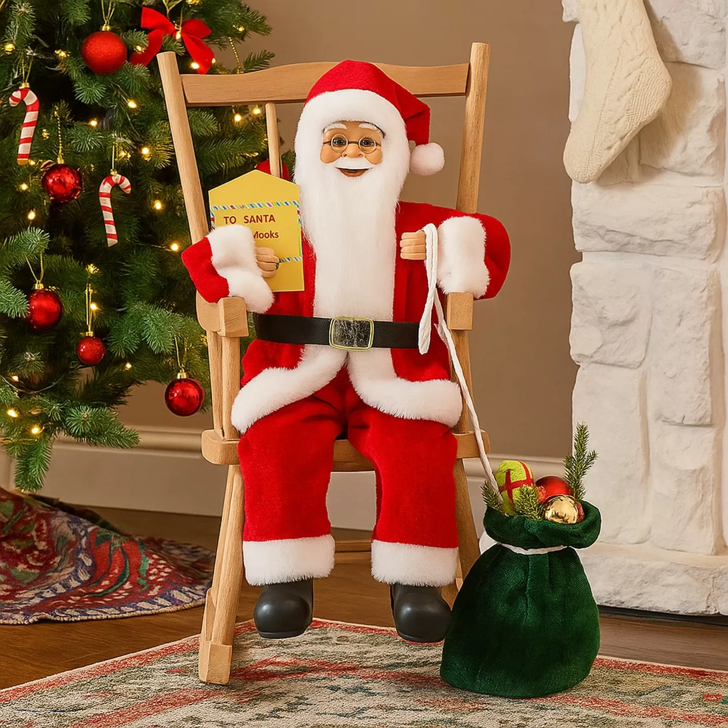 Sandalyede Oturan Noel Baba - Thumbnail