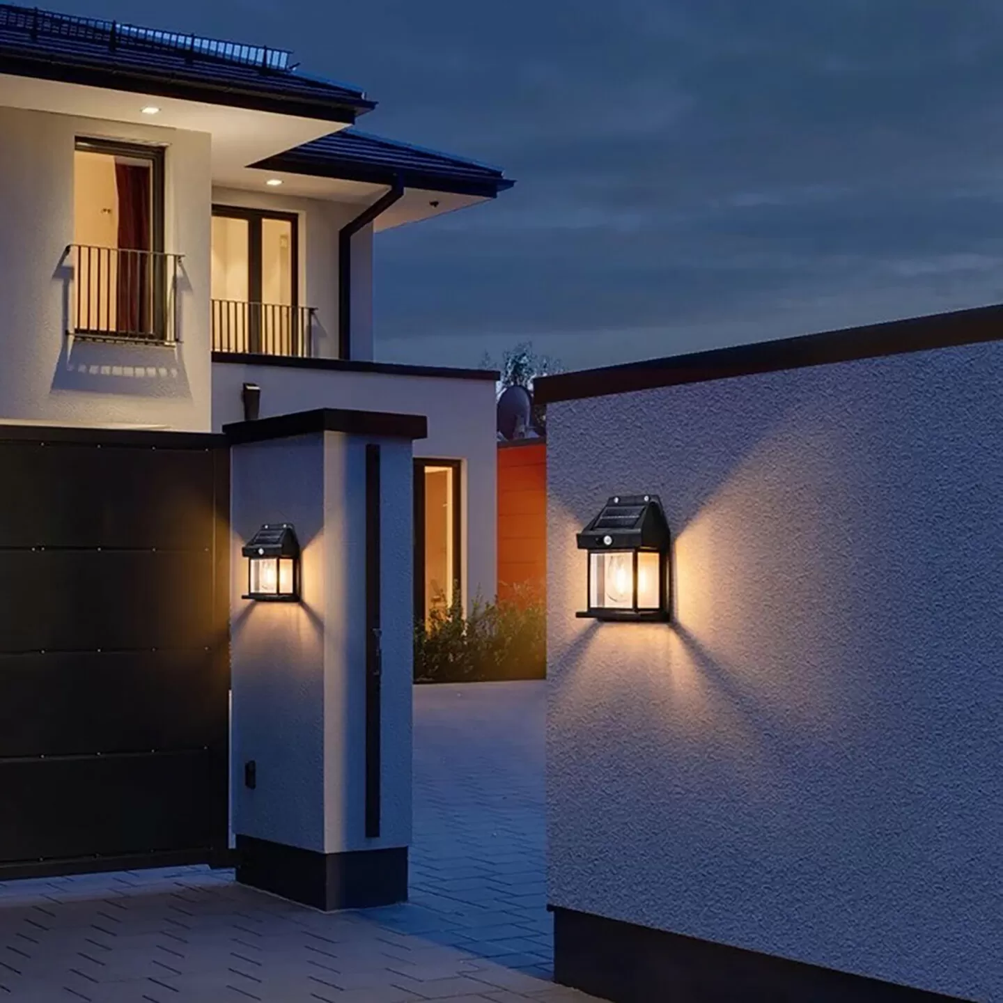 Solar Led Aplik Sensörlü 1 Aplik - Thumbnail