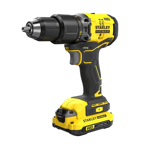 Stanley - Stanley Fatmax Sbd715D2Ka 18V 2Ah V20 Çift Akü Kömürsüz Darbeli Matkap+100 Akses.