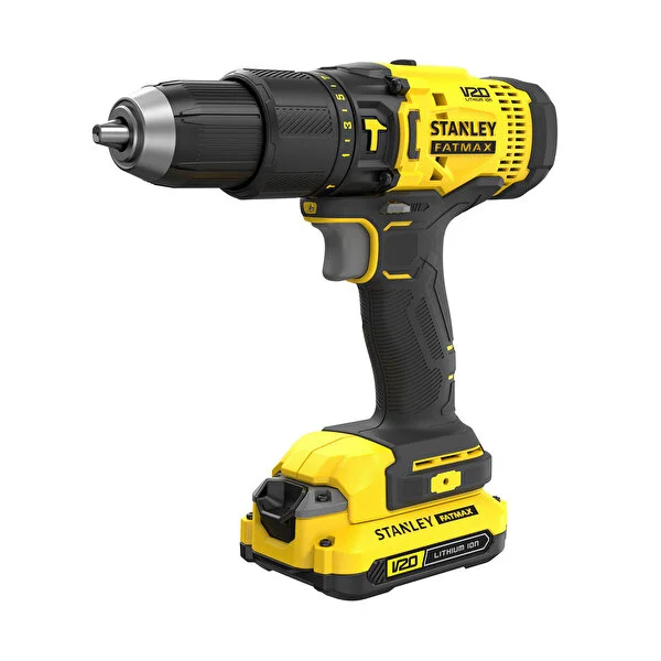 Stanley - Stanley Fatmax Scd718D2Ka 18V 2Ah V20 Çift Akü Darbeli Matkap+100 Akses.