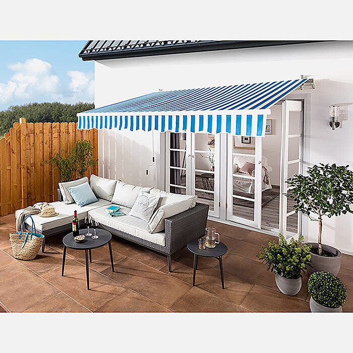 Sunfun Polyester Tente Mavi-Beyaz 300x200 cm