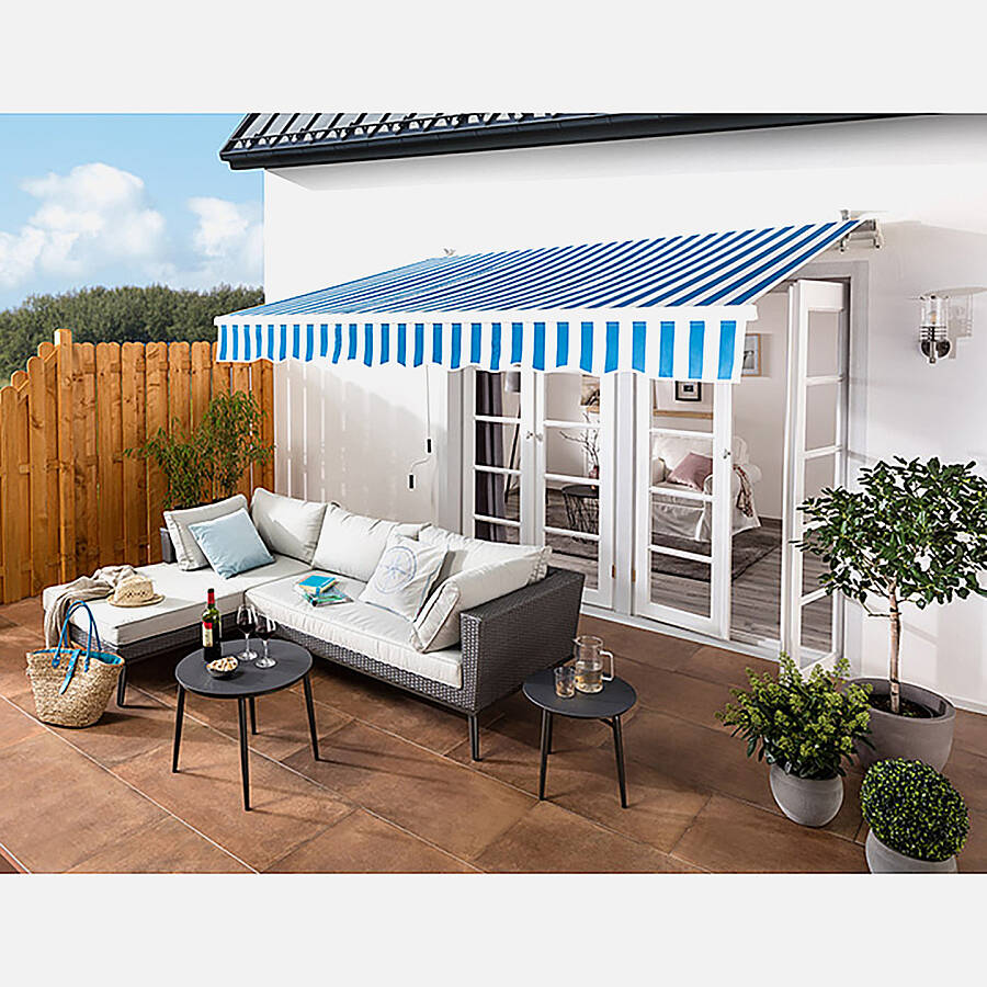 Sunfun Polyester Tente Mavi-Beyaz 300x200 cm - 1