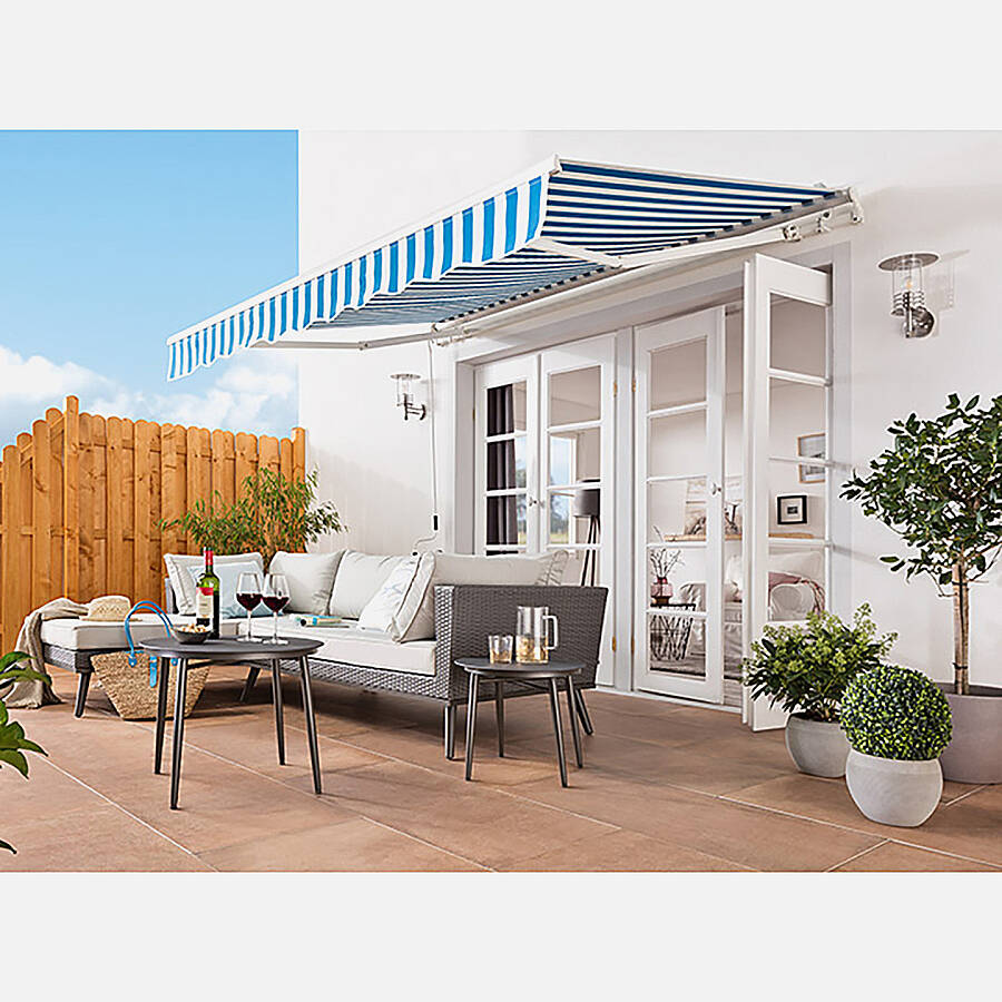 Sunfun Polyester Tente Mavi-Beyaz 300x200 cm - 3