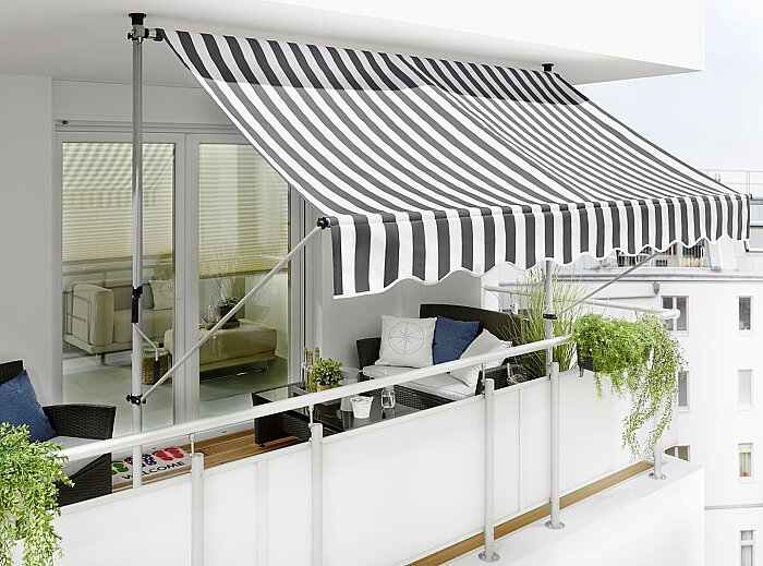 Sunfun Teleskopik Tente Gri-Beyaz 250x130 cm