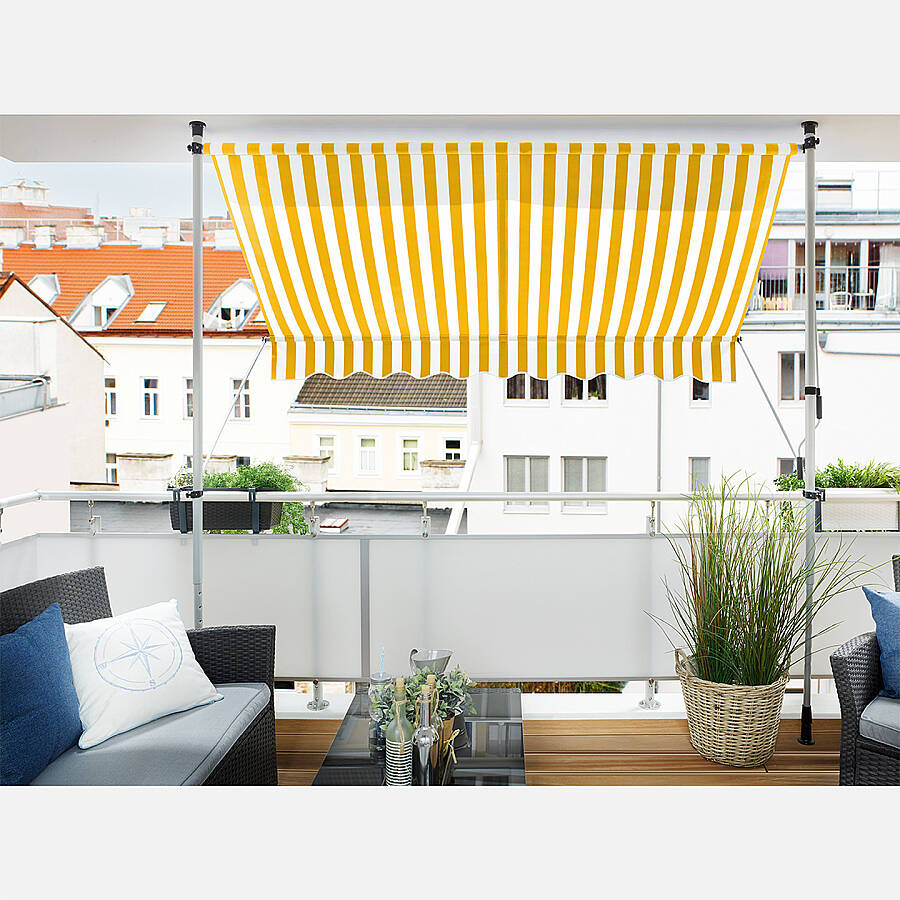 Sunfun Teleskopik Tente Sarı-Beyaz 300x130 cm - 2