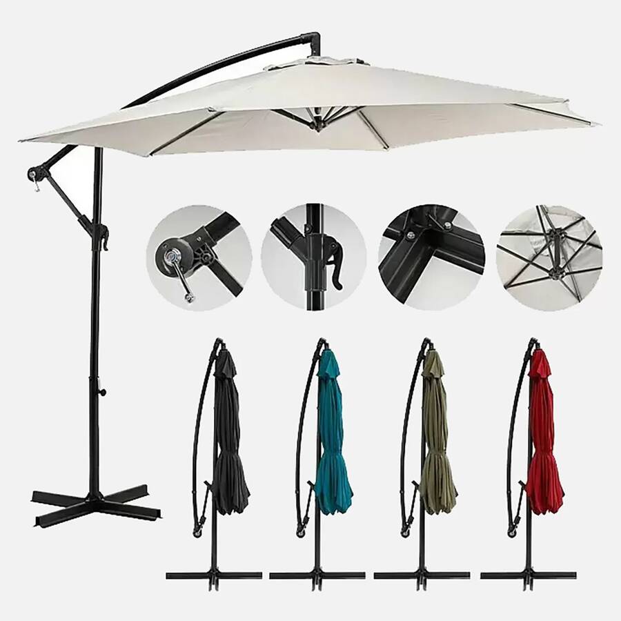 Sunfun Toscana Şemsiye Kahve 300 cm