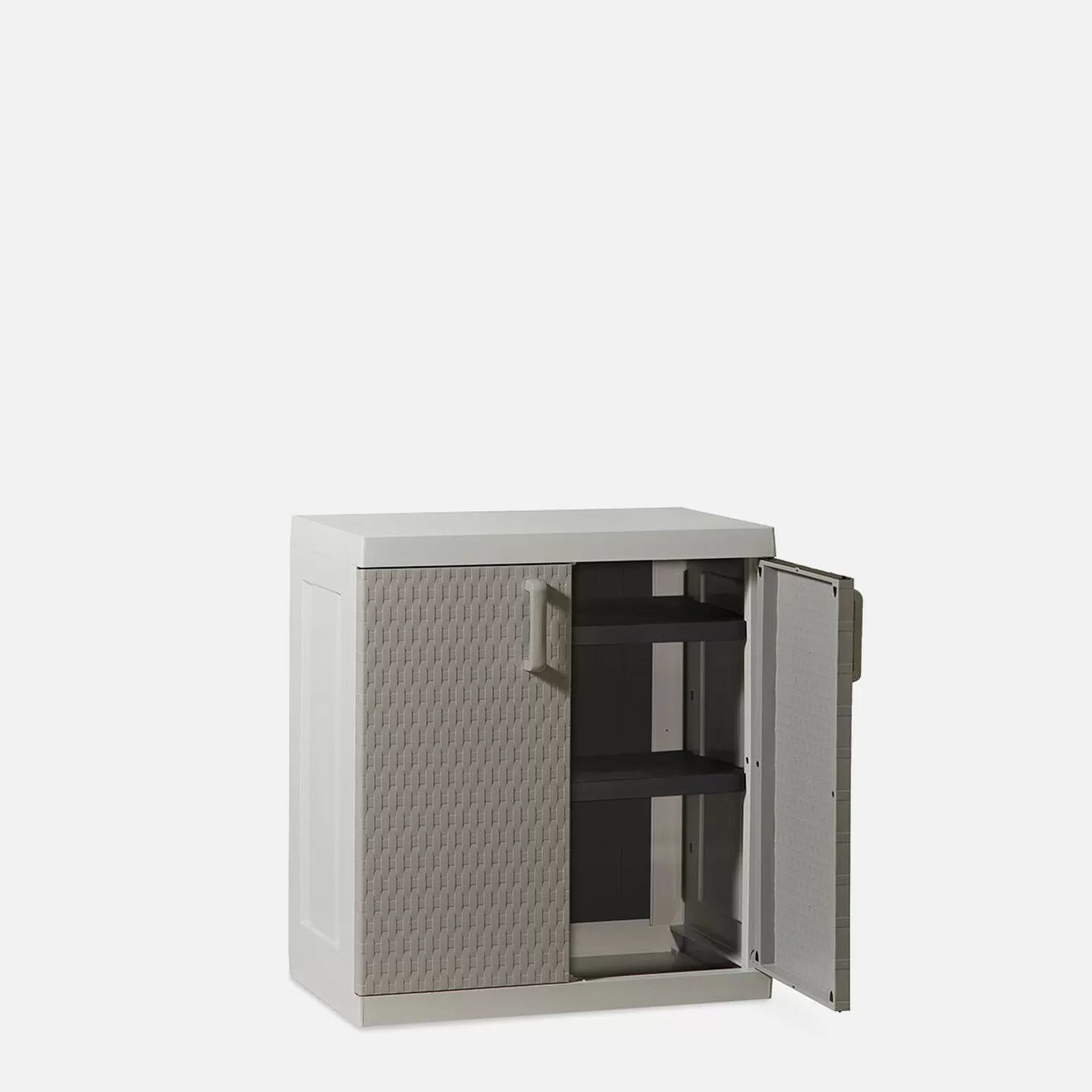 Toomax Rattan Mega Kısa 2 Raflı Plastik Dolap 89x54x96 cm Antrasit