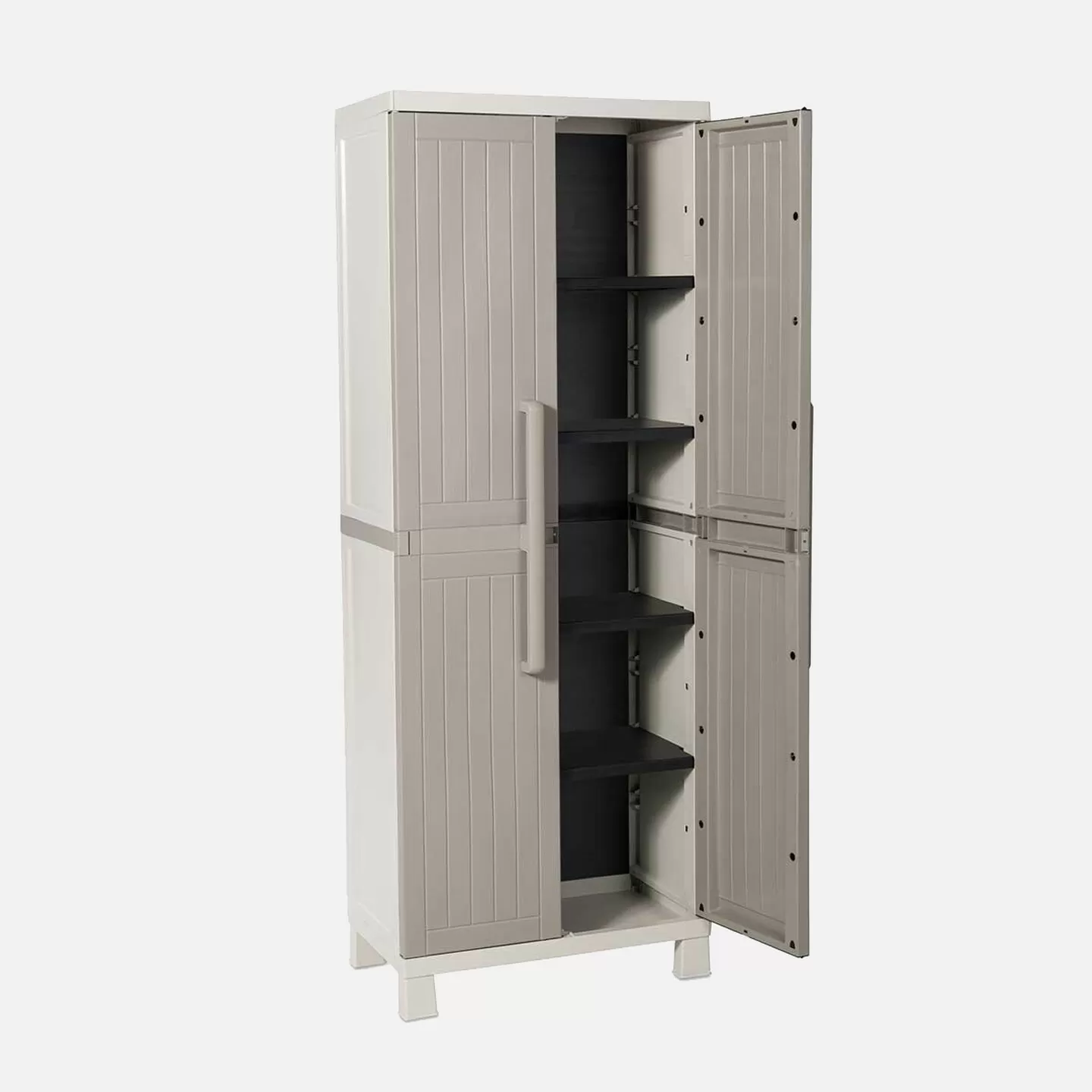 Toomax Wood Midi 4 Raflı Plastik Dolap Bej