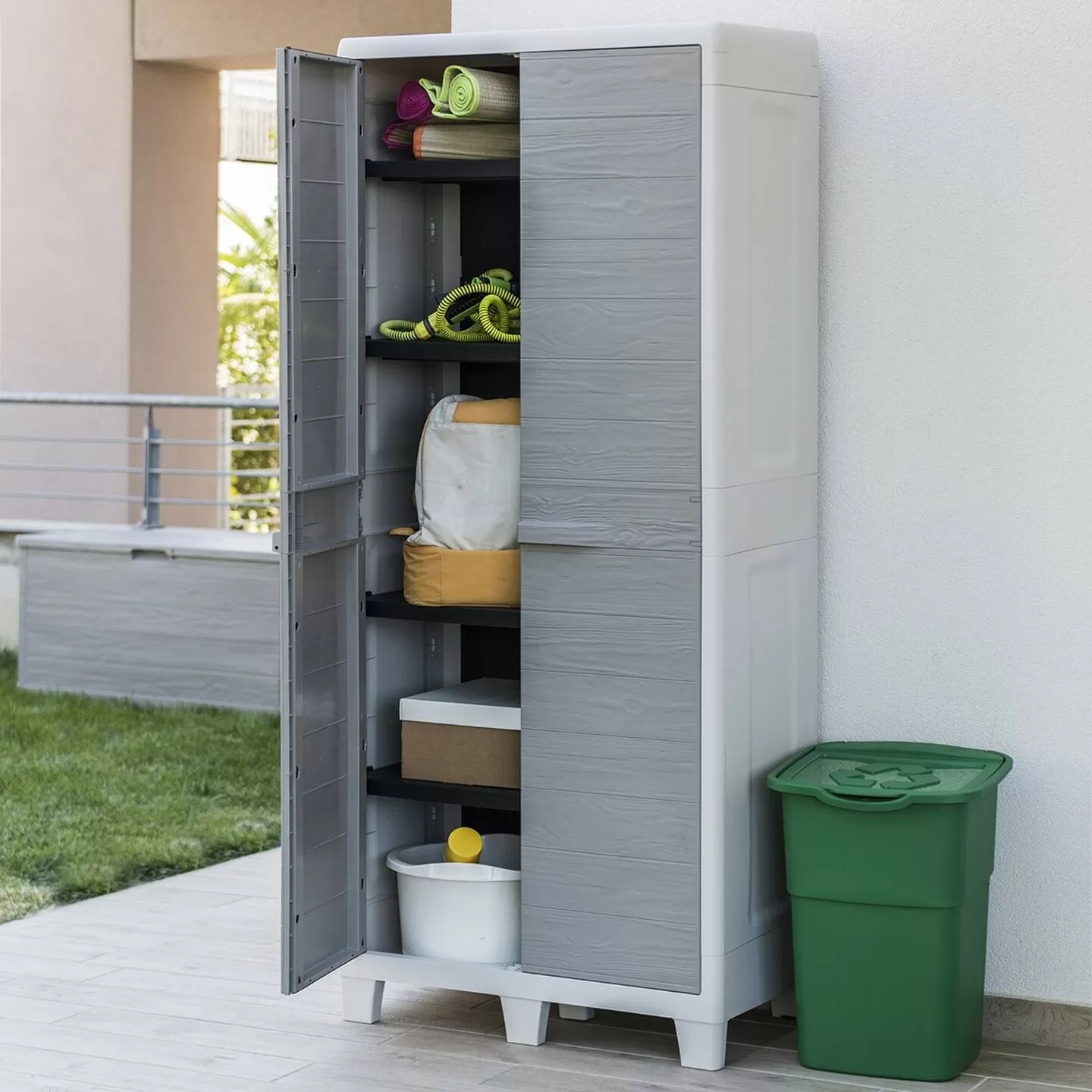 Toomax Woody's XL 4 Raflı Plastik Dolap Antrasit