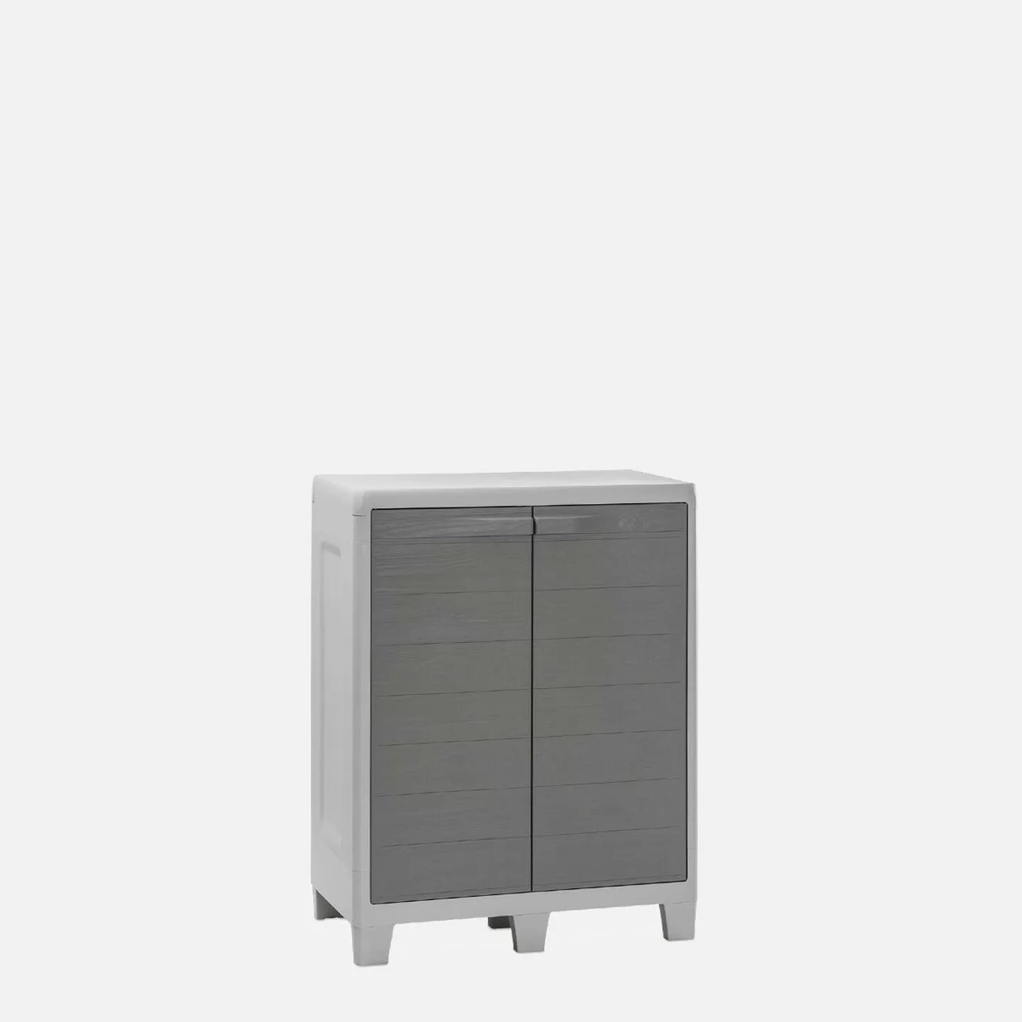 TooMax - Toomax Woody's XL Base Kısa 2 Raflı Plastik Dolap 78x46x101 cm Antrasit