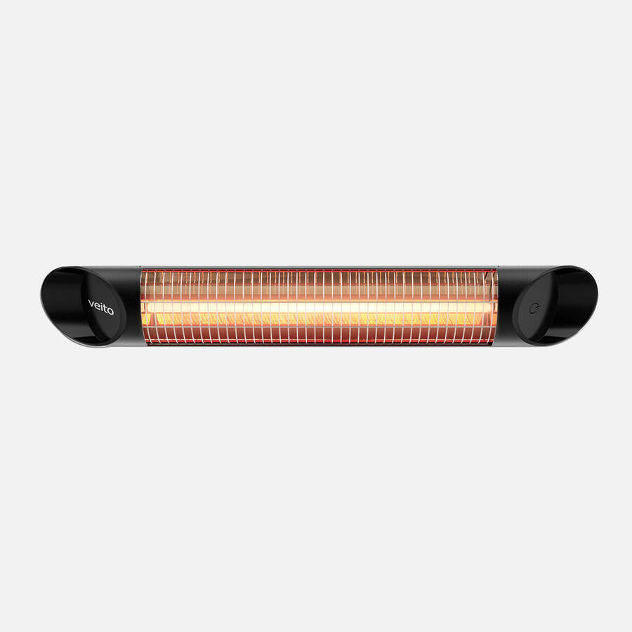 Veito Infrared 2500W Blade S Duvar Tipi Isıtıcı Siyah