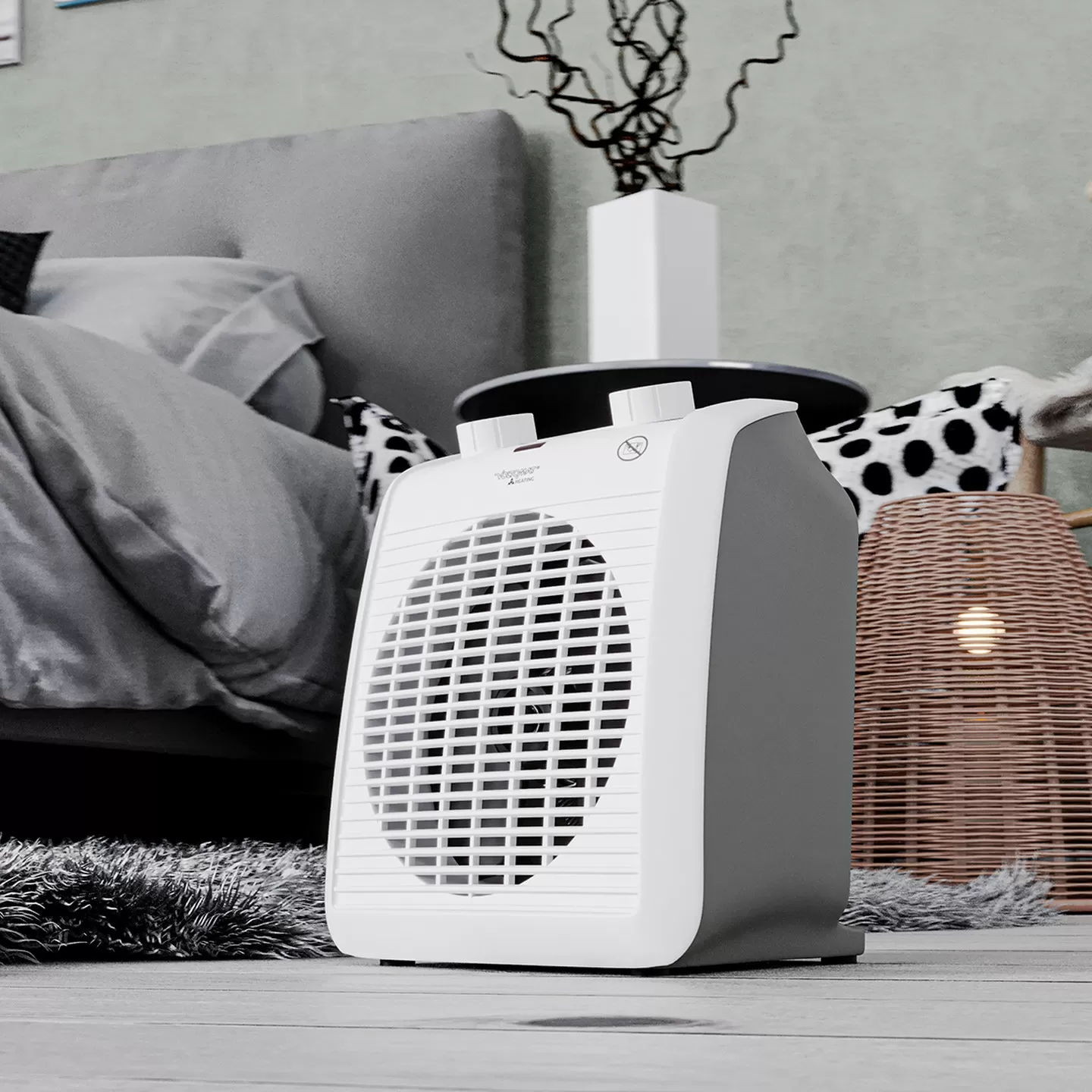 Voltomat 2000W 2 Kademeli Termostatlı Elektrikli Fanlı Isıtıcı