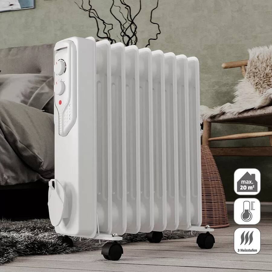 Voltomat 2000W 9 Dilim Yağlı Radyatör Beyaz