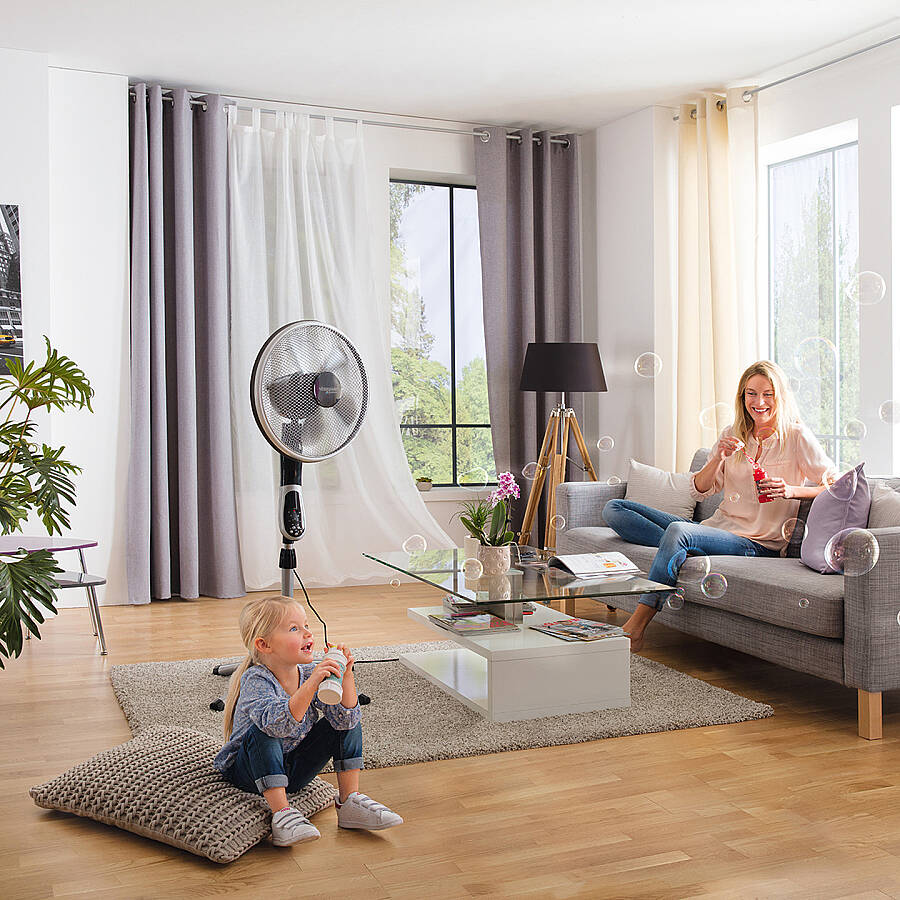 Voltomat Ayaklı Vantilatör 55W Uzaktan Kumandalı Siyah - 8