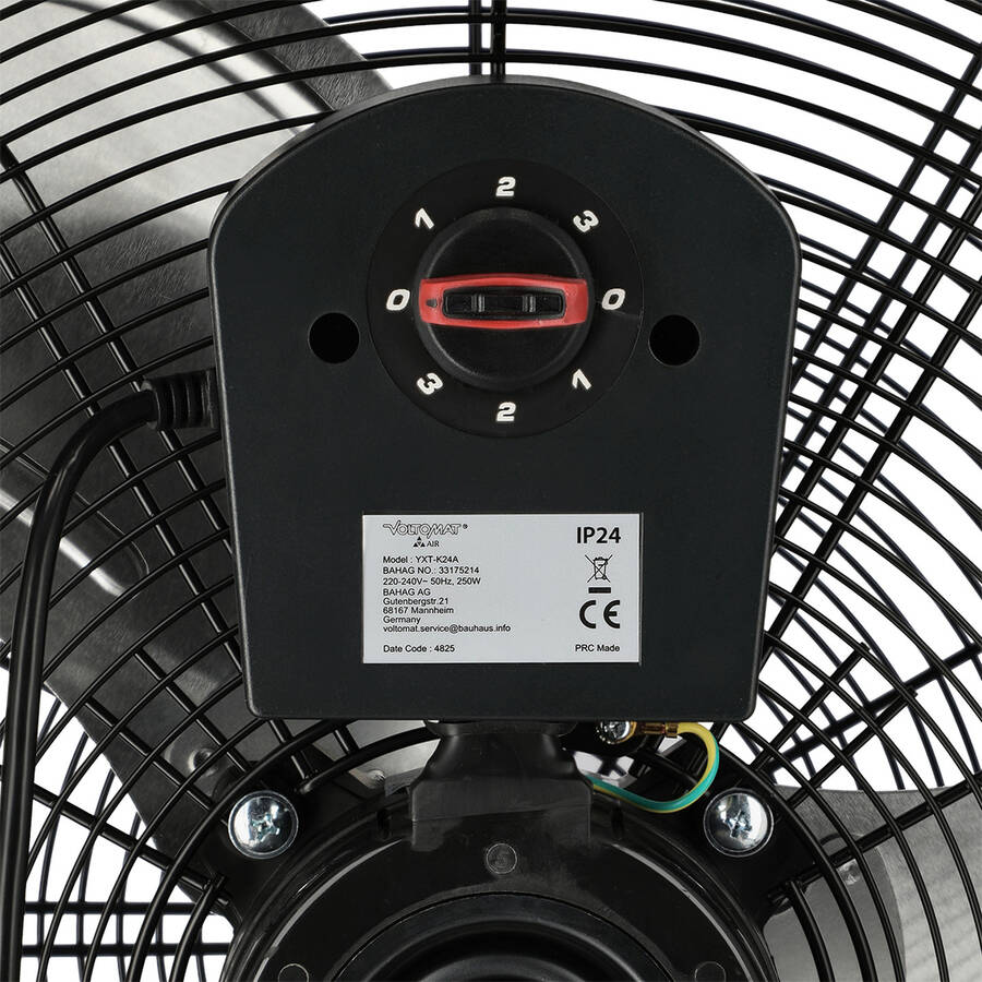 Voltomat Sanayi Tipi Yer Vantilatörü 250W Siyah